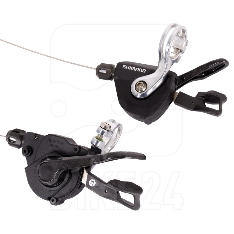 Shimano SL-RS700 Rapidfire Plus Flatbar Shift Lever - Clamp Band Type - 2x11-speed - Pair - Black – Image 2