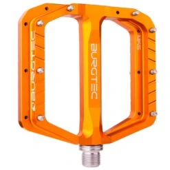 Burgtec Penthouse MK5 Flat Pedal - Steel Axle - Iron Bro Orange