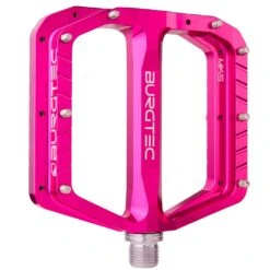 Burgtec Penthouse MK5 Flat Pedal - Steel Axle - Toxic Barbie Pink