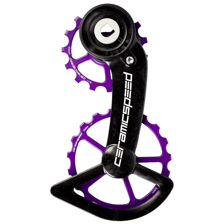 CeramicSpeed Système De Galets De Dérailleur - OSPW - Pour SRAM Red/Force AXS (12s) | 15/19 Dents | Roulements Revêtus | Cerakote Limited Edition - Lilas