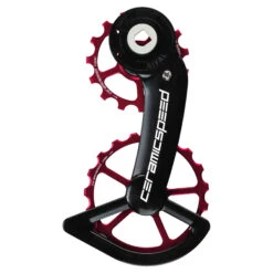 CeramicSpeed OSPW Système De Galets De Dérailleur - Pour SRAM Rival AXS | 15/19 Dents - Alternative Red