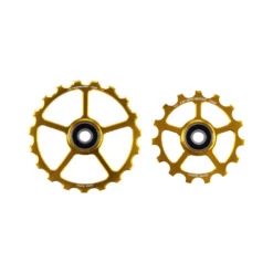 CeramicSpeed Galets De Dérailleur De Remplacement - OSPW | 15/19 Dents | Roulements Revêtus - Or