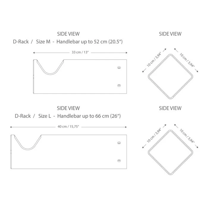 Parax Porte-Vélo Mural - D-Rack - Black - Black - Kebony – Image 3
