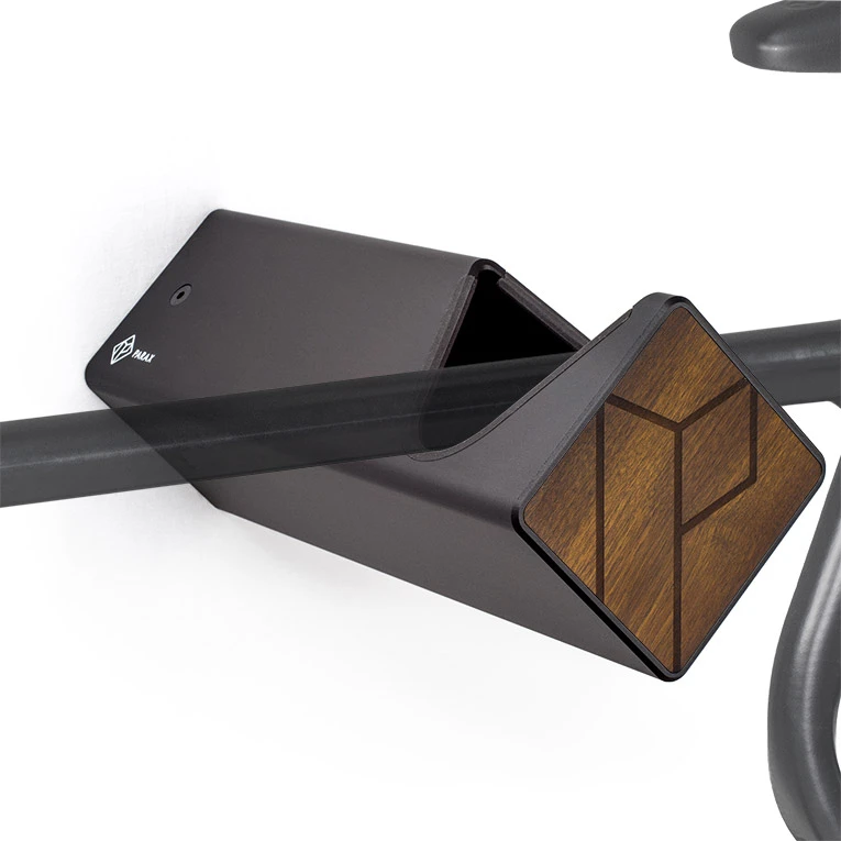 Parax Porte-Vélo Mural - D-Rack - Black - Black - Kebony – Image 4