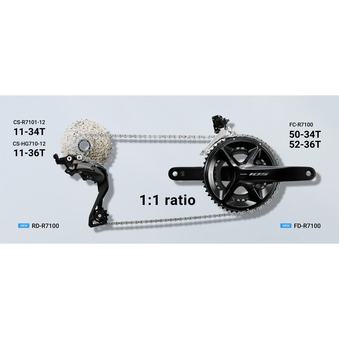 Shimano Dérailleur Arrière - 105 RD-R7100 - Shadow RD | 12 Vitesses – Image 2