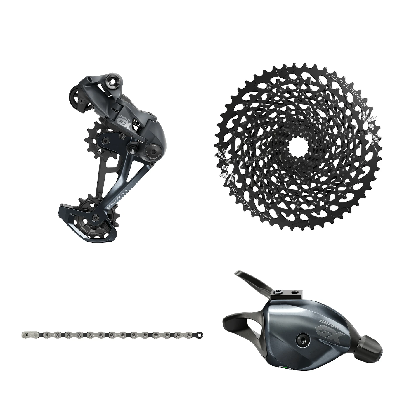 SRAM GX Eagle 1x12-speed Upgrade Kit - Trigger Shifter - 10-50 T. Cassette