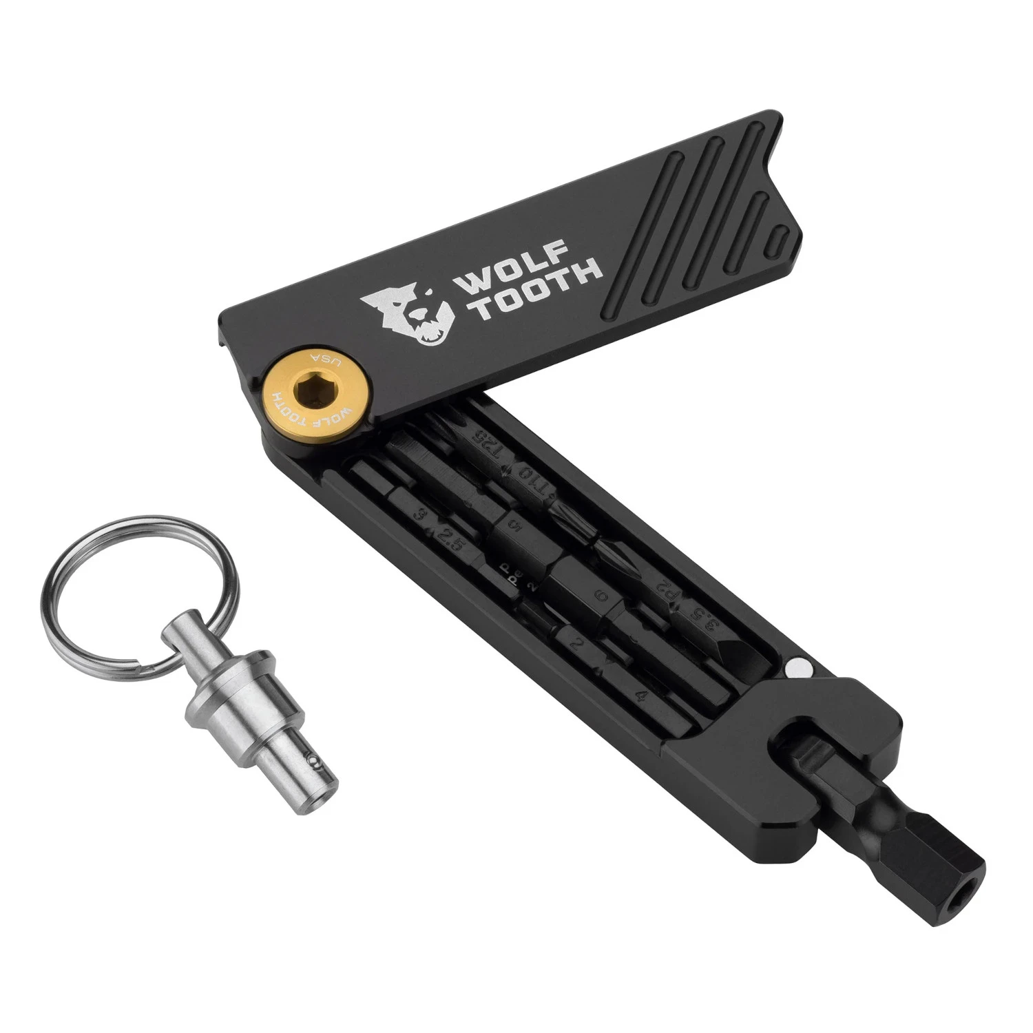 Wolf-tooth Wolf Tooth 6-Bit Hex Wrench Keyring Outil Multifonction - Or – Image 2